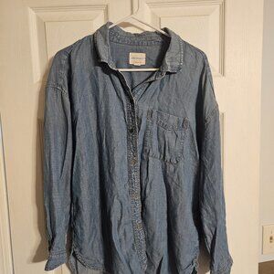 Denim button down